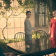 From left to right: Serena (Yvonne Strahovski), Eden (Sydney Sweeney), June (Elisabeth Moss) in a standoff.